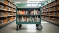 study library cart Royalty Free Stock Photo