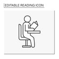 Study line icon Royalty Free Stock Photo