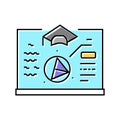 study math science education color icon vector illustration Royalty Free Stock Photo