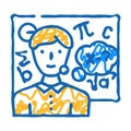 study math science education icon doodle illustration Royalty Free Stock Photo