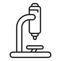 Study microscope icon outline vector. Genetic study Royalty Free Stock Photo