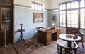 Study room in Bet Bialik House museum. Tel Aviv, Israel. Royalty Free Stock Photo