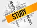 STUDY word cloud concept Royalty Free Stock Photo