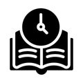 Study time vector glyph flat icon