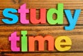 Study time word Royalty Free Stock Photo