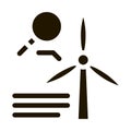 study of windmill icon Vector Glyph Illustration