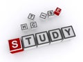 study word block on white Royalty Free Stock Photo