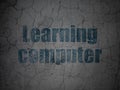 Studying concept: Learning Computer on grunge wall background Royalty Free Stock Photo