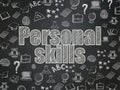 Studying concept: Personal Skills on School board background