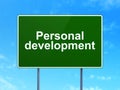 Studying concept: Personal Development on road sign background Royalty Free Stock Photo