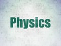 Studying concept: Physics on Digital Data Paper background