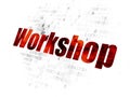 Studying concept: Workshop on Digital background Royalty Free Stock Photo