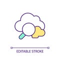Studying data virtual storage RGB color icon