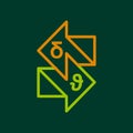 Studying language icon, outline style