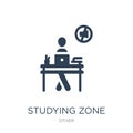 studying zone icon in trendy design style. studying zone icon isolated on white background. studying zone vector icon simple and