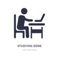 studying zone icon on white background. Simple element illustration from Other concept