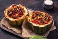 Stuffed acorn squash Royalty Free Stock Photo