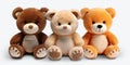 Stuffed Animal Toys A Cutout Set Of Three Stuffed Animal Toys Characters Isolated On A Background