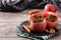 Stuffed apples baked with nuts