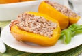 Stuffed bell pepper with brown rice and ground beef