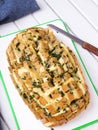 Stuffed bread with cheese Royalty Free Stock Photo