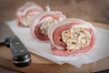 Stuffed Breast of Lamb Royalty Free Stock Photo