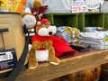 A stuffed Bucees Beaver mascot at a Buc ees