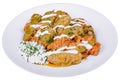 Stuffed cabbage rolls isolated on white background Royalty Free Stock Photo