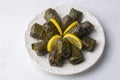 Stuffed collard greens with boiled leaves, traditonal turkish black sea region food, sarma, dolma Turkish name; Kara lahana
