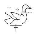 stuffed decoy for duck line icon vector illustration