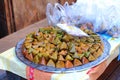 Stuffed Dough Pyramid Dessert Royalty Free Stock Photo