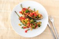 Stuffed eggplant food for vegetarian Royalty Free Stock Photo