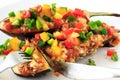 Stuffed eggplant food for vegetarian Royalty Free Stock Photo