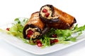 Stuffed Eggplant Rolls Royalty Free Stock Photo