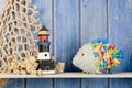 Stuffed funny fish at home Royalty Free Stock Photo