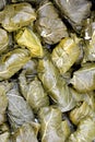 Stuffed grape leaves with rice , dolmadakia Royalty Free Stock Photo