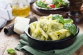 Stuffed Italian tortellini pasta Royalty Free Stock Photo