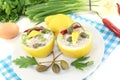 Stuffed Lemons with tuna cream, capers and eggs