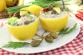 Stuffed Lemons with tuna cream and capers