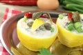 Stuffed Lemons with tuna cream