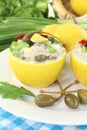 Stuffed Lemons with tuna cream