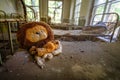 Stuffed Lion Toy at Abandoned Kindergarten - Kopachi Village, Chernobyl Exclusion Zone, Ukraine