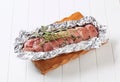 Stuffed meat roulade