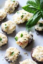 Stuffed Mushrooms vertical Royalty Free Stock Photo