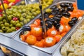 Stuffed paprika and olives Royalty Free Stock Photo