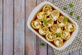 Stuffed pasta rolls with meat and ricotta cheese Royalty Free Stock Photo