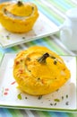 Stuffed pattypan squash