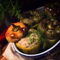 Stuffed peppers Royalty Free Stock Photo