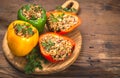 Stuffed peppers with meat and rice Royalty Free Stock Photo