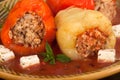 Stuffed peppers with minced meat and rice Royalty Free Stock Photo